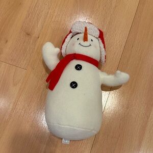 Hallmark White Snowman Plush with Red Accents